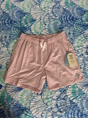 Men’s Pink Drawstring Swim Shorts